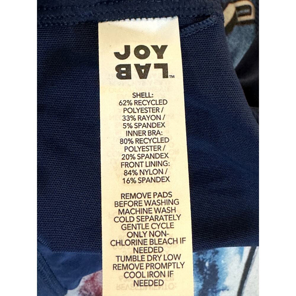 *2 Pack * NWT Joy Lab Blue Women's Workout Crop Top with support bra Size M - Picture 7 of 8